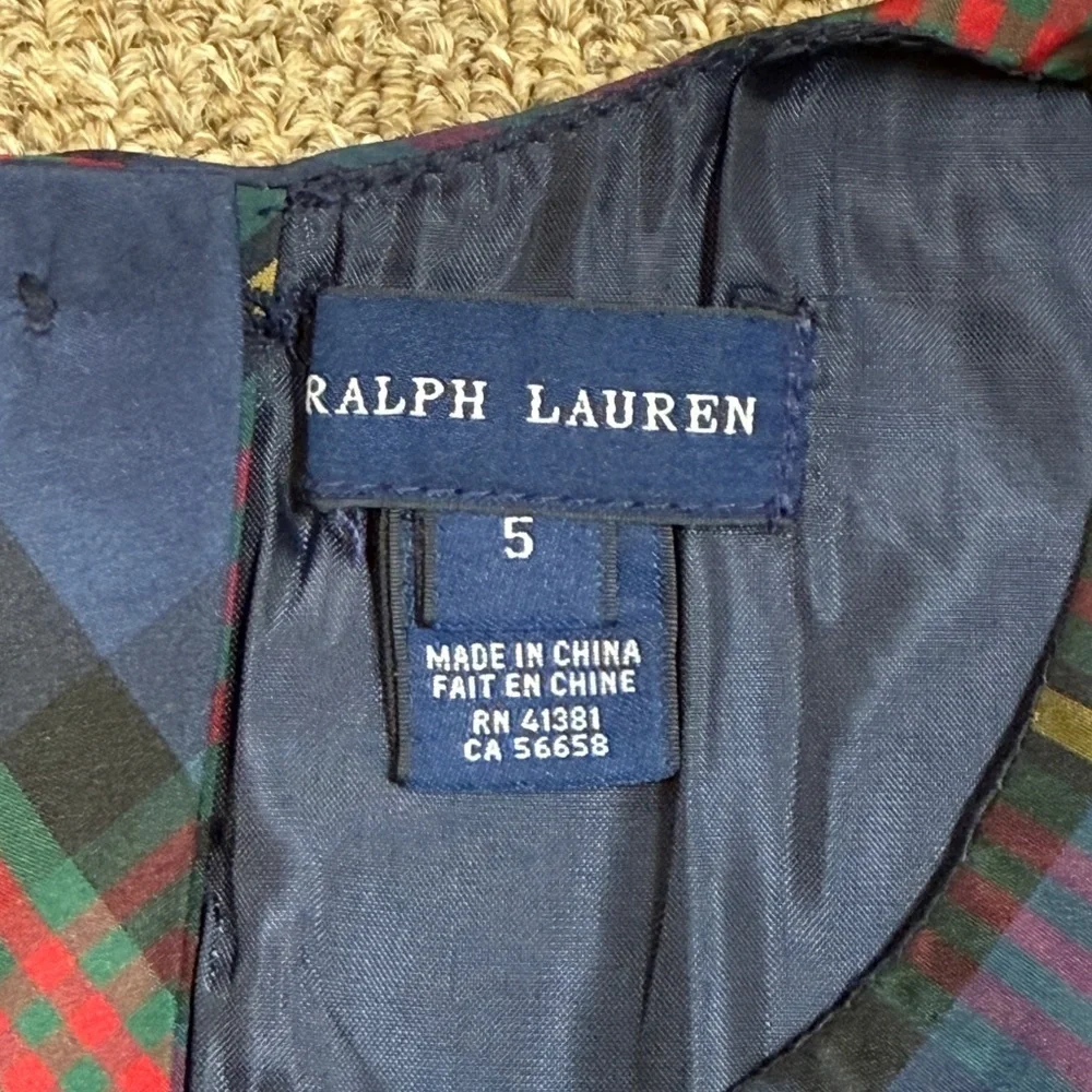 Ralph Lauren: Girls Navy Holiday Sleeveless Party Dress, Size 5